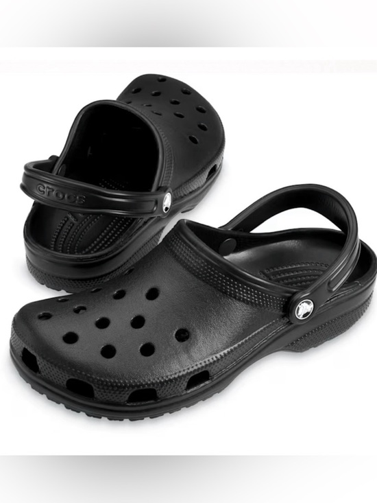 CROCS Other - NWT [CROCS] Classic Clogs Sporty Comfort Slip-Ons Water-Friendly Black M 10/W 12